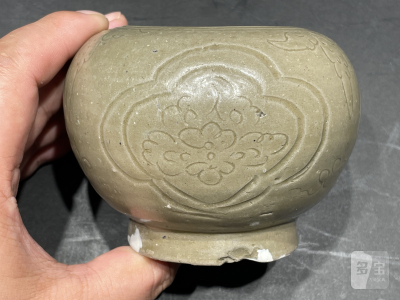 明 越窑青釉刻花钵 - 图2